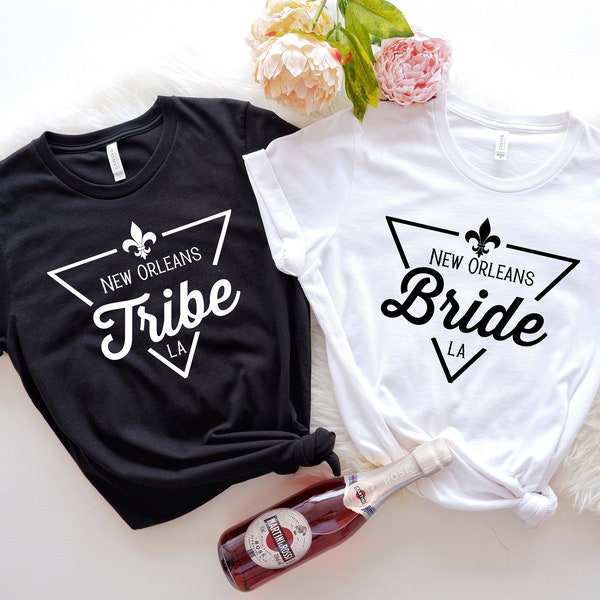 New Orleans Bachelorette Party Shirts, Bridal Party Shirt, Wedding Gifts, Nola Bride Shirt, Nola Squad Shirt, Bridesmaid Gifts Tee