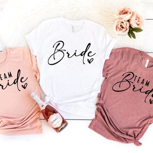 Team Bride Bachelorette Party Shirts, Bride Shirt, Bridal Party Shirts, Wedding Shirt, Bridesmaid Shirts, Bride Squad Shirts, Bachelorette