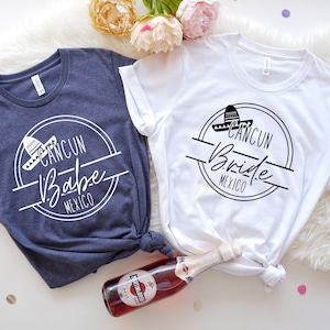 Cancun Bachelorette Shirt, Cancun Bride Shirt, Cancun Babe Tee, Cancun Bachelorette Party, Mexico Bachelorette Crew, Fiesta Bachelorette