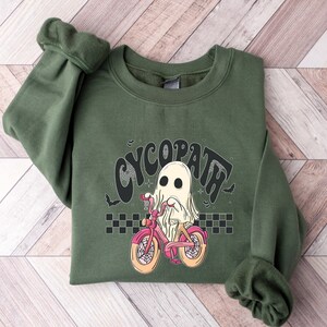 Cycopath Halloween Sweatshirt, Retro Halloween Sweatshirt, Cute Halloween Shirt, Ghost Halloween Sweater, Funny Halloween Tee, Spooky Season