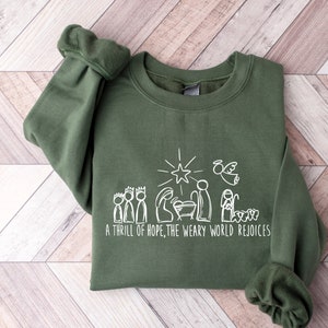 Christian Christmas Sweatshirt, Nativity Scene Sweater, Christmas Nativity Shirt, True Story Nativity Scene Shirt,  Religious Christmas Gift