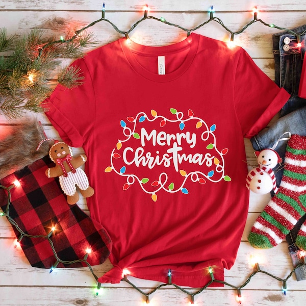 Merry Christmas T-Shirt, Christmas Lights Shirt, Christmas Lights T-Shirt, Christmas Shirt, Merry Christmas Shirt, Christmas Gift Shirt