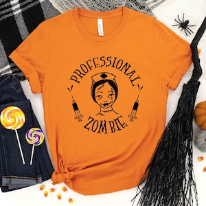 Professional Zombie T-Shirt, Halloween Nurse Shirt, Funny Halloween Shirt, Halloween Shirt, Skeleton Shirt, Zombie Shirt, Funny Fall T-Shirt
