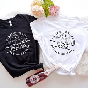 Vintage Custom Camp Bachelorette Party Shirt, Mountain Bride Camp Tee, Hiking Bridal Party gifts, Custom Camp Bachelorette T-Shirt