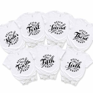 Hello Grades First Day Of School T-Shirts, Back to School Shirt, School Shirt, Kindergarten Shirt,Preschool Shirts,First Day Of School Shirt