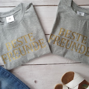 Personalized Kids T-Shirt Best Friends with Children's Names Children's birthday Gift children image 4