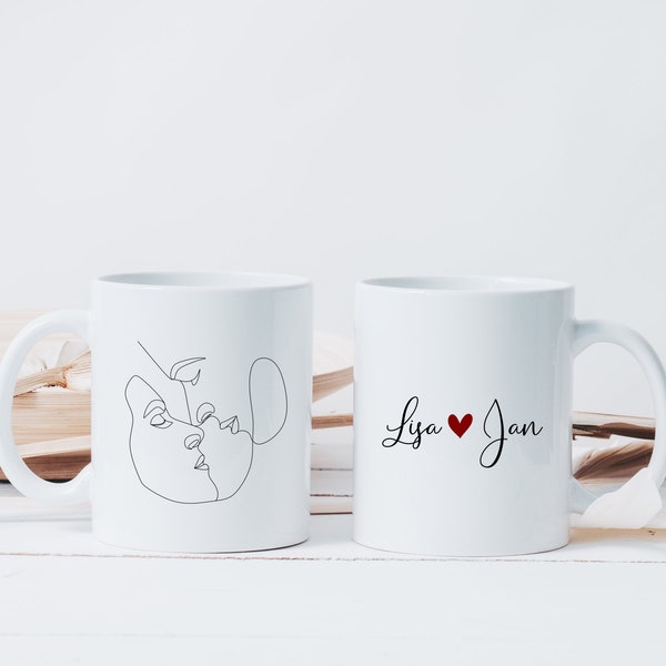 Kaffeetasse Liebespaar | Du und ich | Tasse mit Namen | Verliebtes Paar