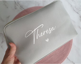 Toiletry bag personalized | large beauty bag with name | Cosmetic bag | Cosmetic bag