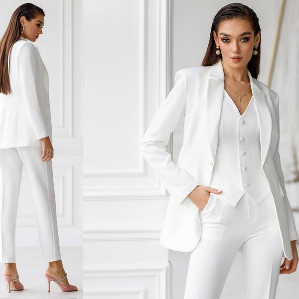 White Suit Women - Etsy