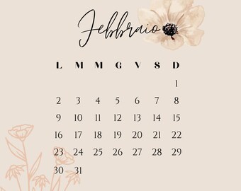 calendario febbraio