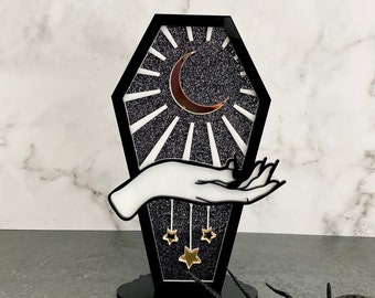 Acrylic Celestial Sign| Mystical Moon Decor| Witch symbols Decor| Tarot Decor| Crescent Moon Sign