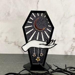Acrylic Celestial Sign| Mystical Moon Decor| Witch symbols Decor| Tarot Decor| Crescent Moon Sign