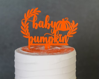 Fall Pumpkin Baby Shower Cake Topper| Baby Pumpkin Cake Topper| Fall Baby Shower Cake Topper| Little Pumpkin On The Way