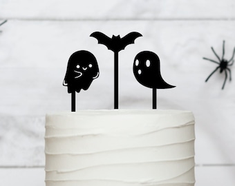 Halloween Ghost Cake Topper| Little Boo Cake Topper| Bat Halloween Cake Topper