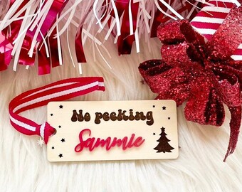 Personalized Wood Gift Tags| Personalized Christmas Ornament| Custom Stocking Tag| Wooden Name Gift Tags