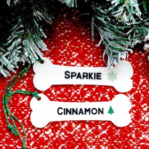 Personalized Dog Ornament | Dog Christmas Ornament | Dog Bone Ornament| Personalized Dog Holiday Gift