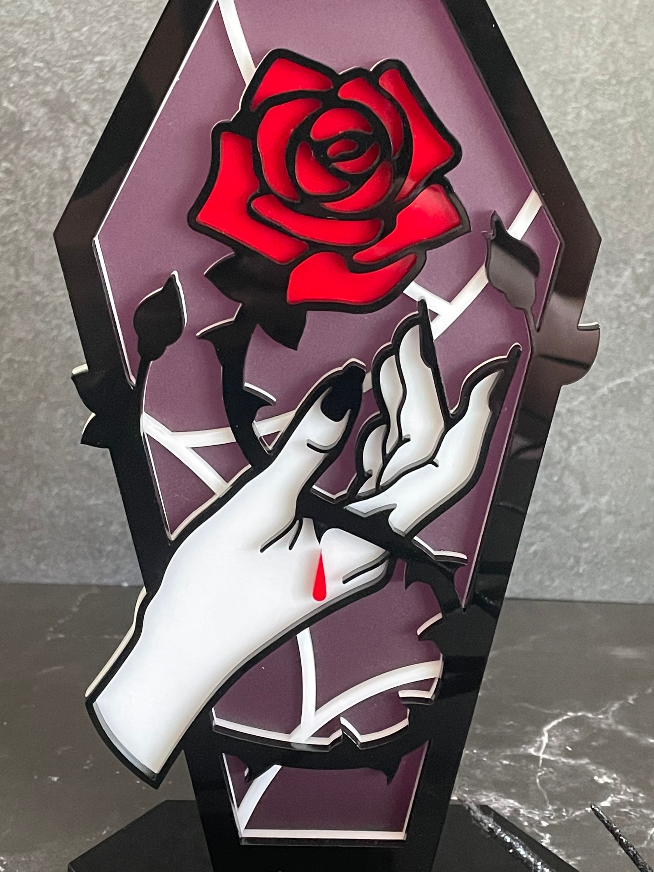 Gothic Rose Home Decor Rose With Thorns Decor Bleeding Rose Witches ...