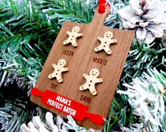 Personalized Gingerbread Cookie Ornament| Mom's Favorite Batch| Christmas Ornament for Grandparents