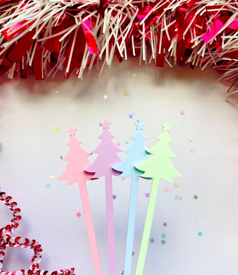 Christmas Drink Stirrers Christmas Tree Cocktail Stirrers Holiday Drink