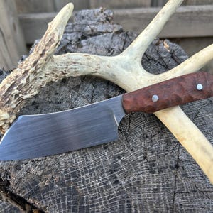 Hand-forged tactical micro-cleaver/ hunting knife/ cheese knife