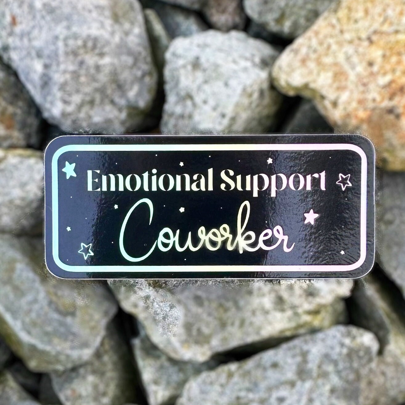 Emotional Support Coworker Badge Feltie – All Stitched Up by Jill