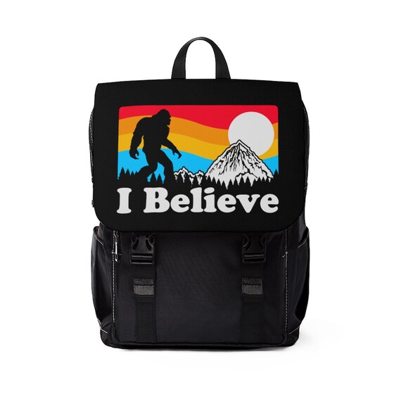I Believe Sasquatch Backpack Bigfoot Backpack Big Foot Etsy
