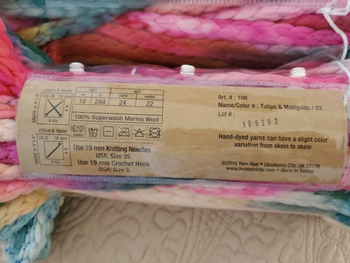 Yarn Bee Authentic Hand Dyed Chunky Knit Yarn Etsy