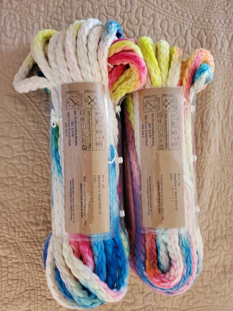 Yarn Bee Authentic Hand Dyed Chunky Knit Yarn Etsy