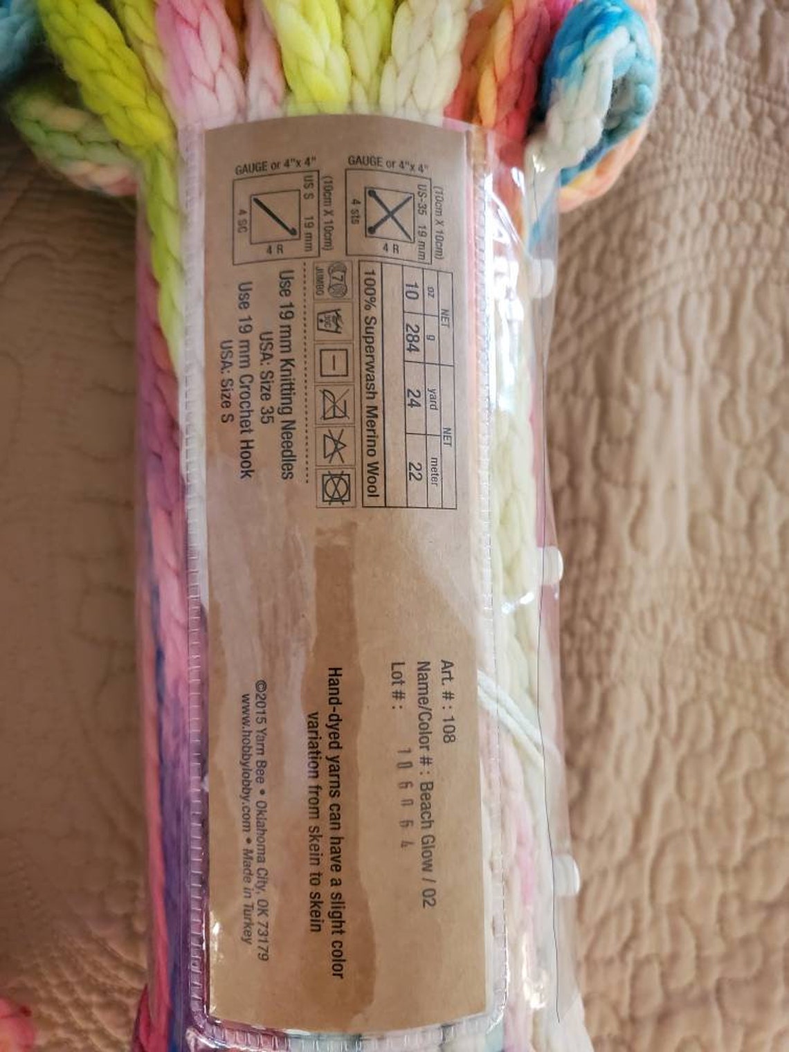 Yarn Bee Authentic Hand Dyed Chunky Knit Yarn Etsy