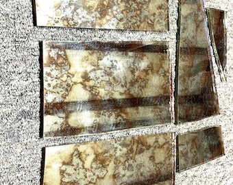 1/4" Antique Mirror Pieces for Arts, Crafts, Stained Glass, Mosaics, Concrete