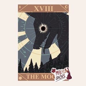 Der Mond: Eclipse Tarot Karte Mini Print
