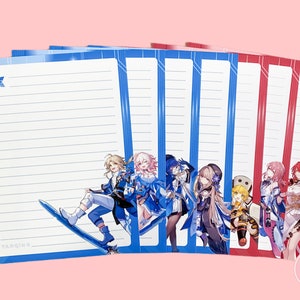 Honkai Star Rail Letter Pads - Ice & Fire