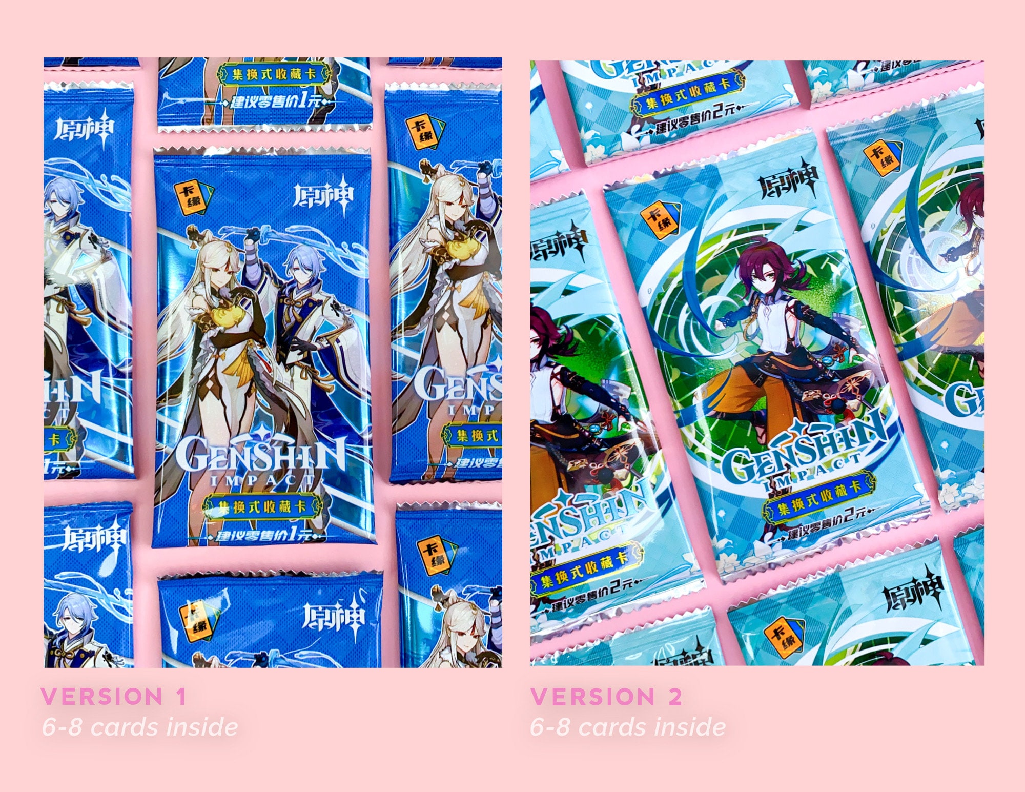 Genshin Impact Booster Pack - Collection Cards - Etsy