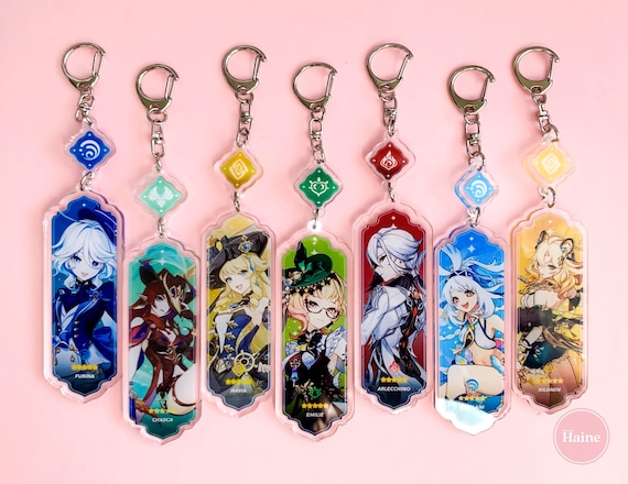 Genshin Impact Acrylic Keychain - Female Characters - Etsy