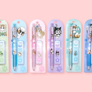 Mofusand x Hello Kitty & Friends - Mechanical pencil set with led refill stationery