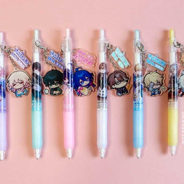 Honkai Star Rail ballpen & mechanical pencil with acrylic charm