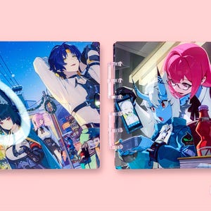 Zenless Zone Zero merch - ZZZ Acrylic glass sketchbook featuring Miyabi Soukaku Harumasa & Yanagi