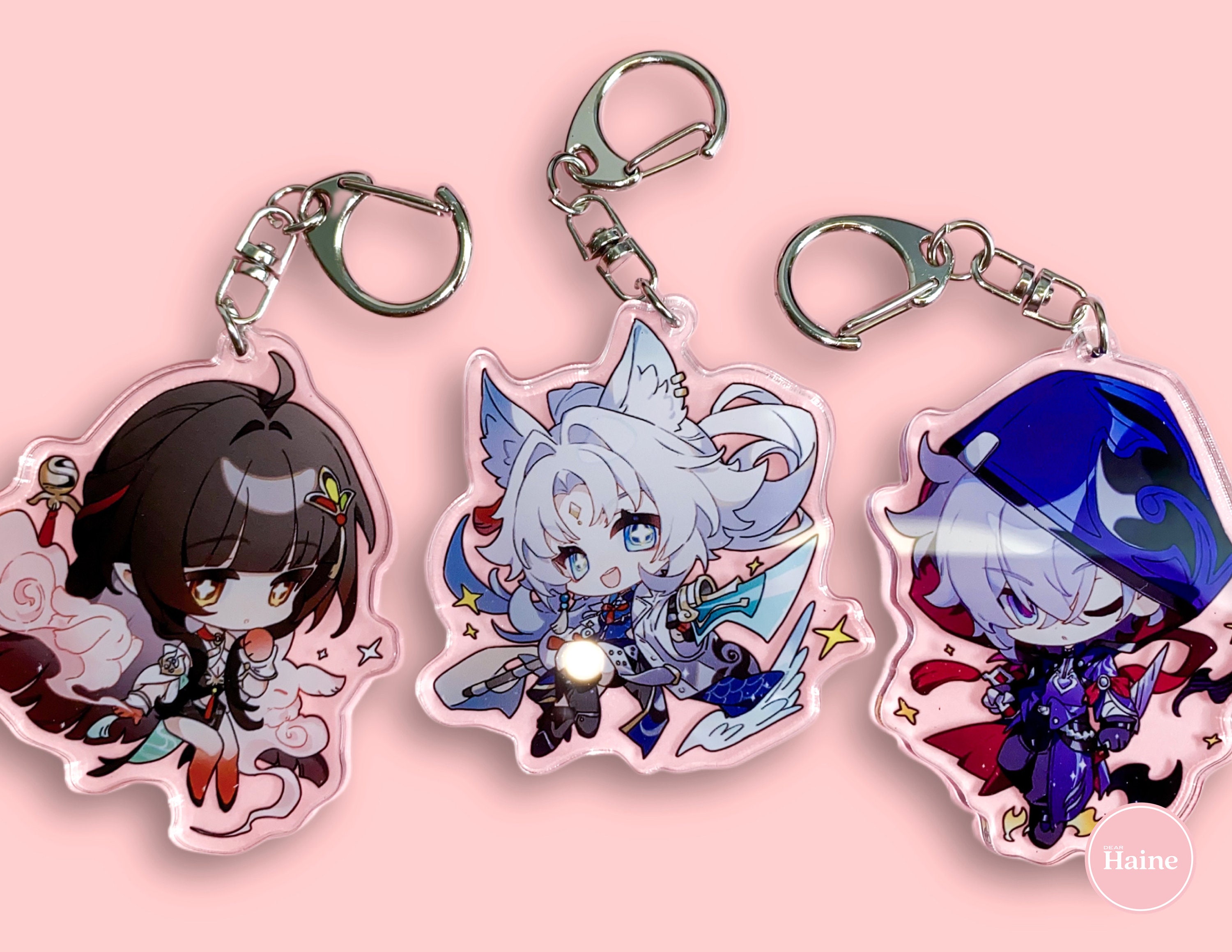 Honkai Star Rail Keychain - Feixiao Lingsha & Moze - Etsy