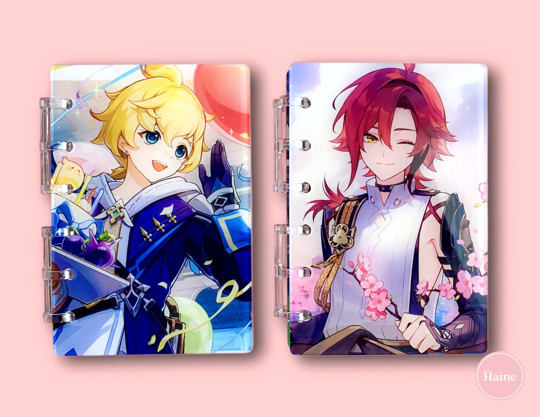 Mika & Heizou - Genshin Impact Acrylic Glass Notebook Binder - Etsy