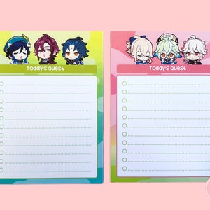 Anemo - Genshin characters checklist notepads
