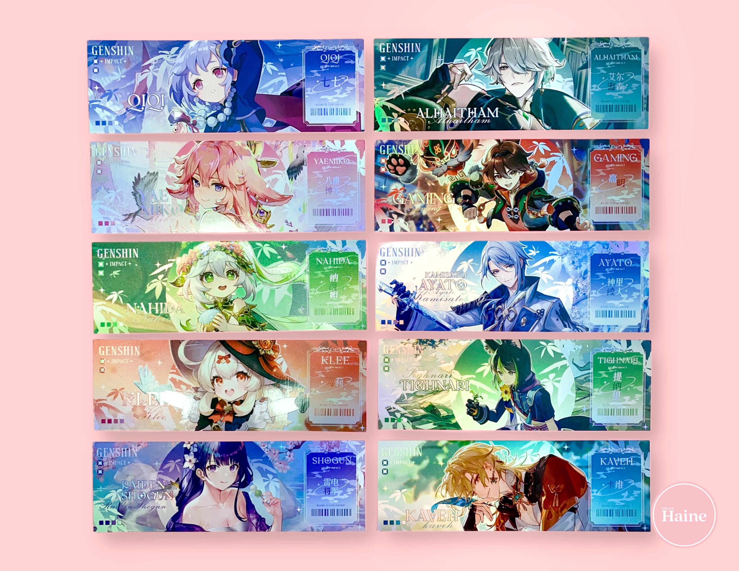 Genshin Impact large holographic bookmark - Bundle merch