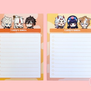 Geo - Genshin characters checklist notepads