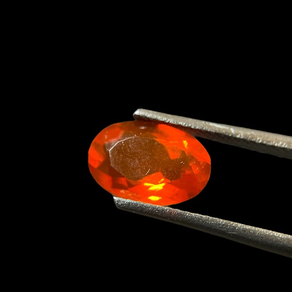 Opale De Feu Naturelle 1,45 Carats - Taille émeraude - Excellente Qualité - Mexique
