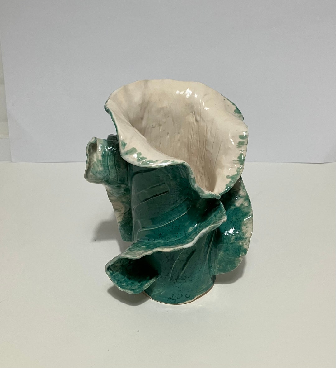 Turquoise Ceramic Vase, Handmade Pottery, Design Gift , Flower Vase