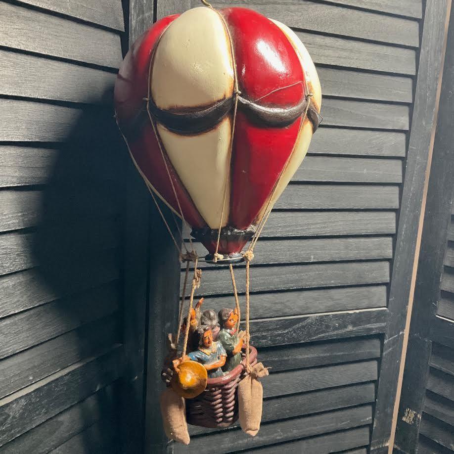 Vintage 1970s Allan Agohob Hot Air Balloon Hanging Sculpture Hand