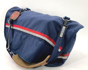 Gebruikte USPS-draagtas schoudertas met leren band D1200F