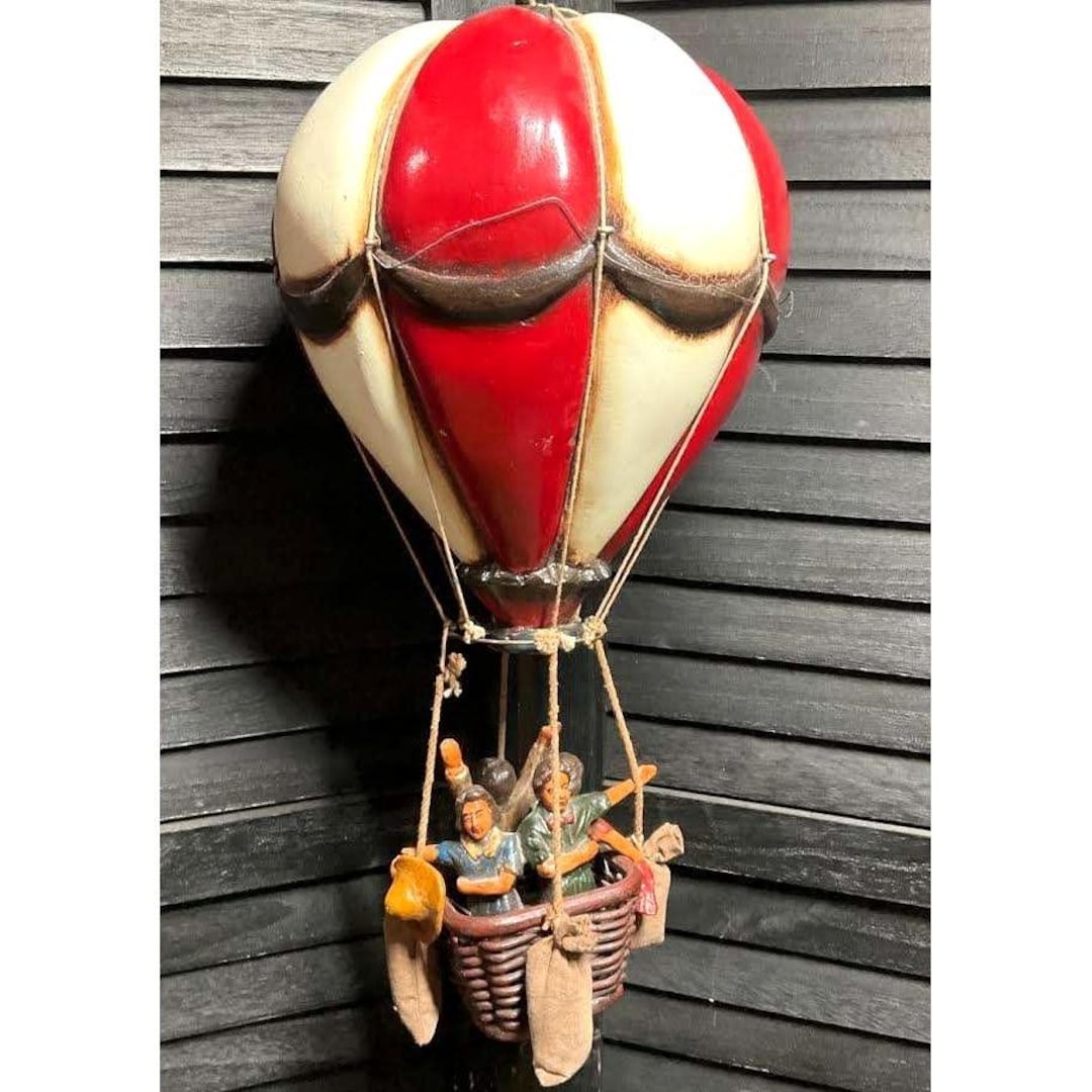 Vintage 1970s Allan Agohob Hot Air Balloon Hanging Sculpture Hand