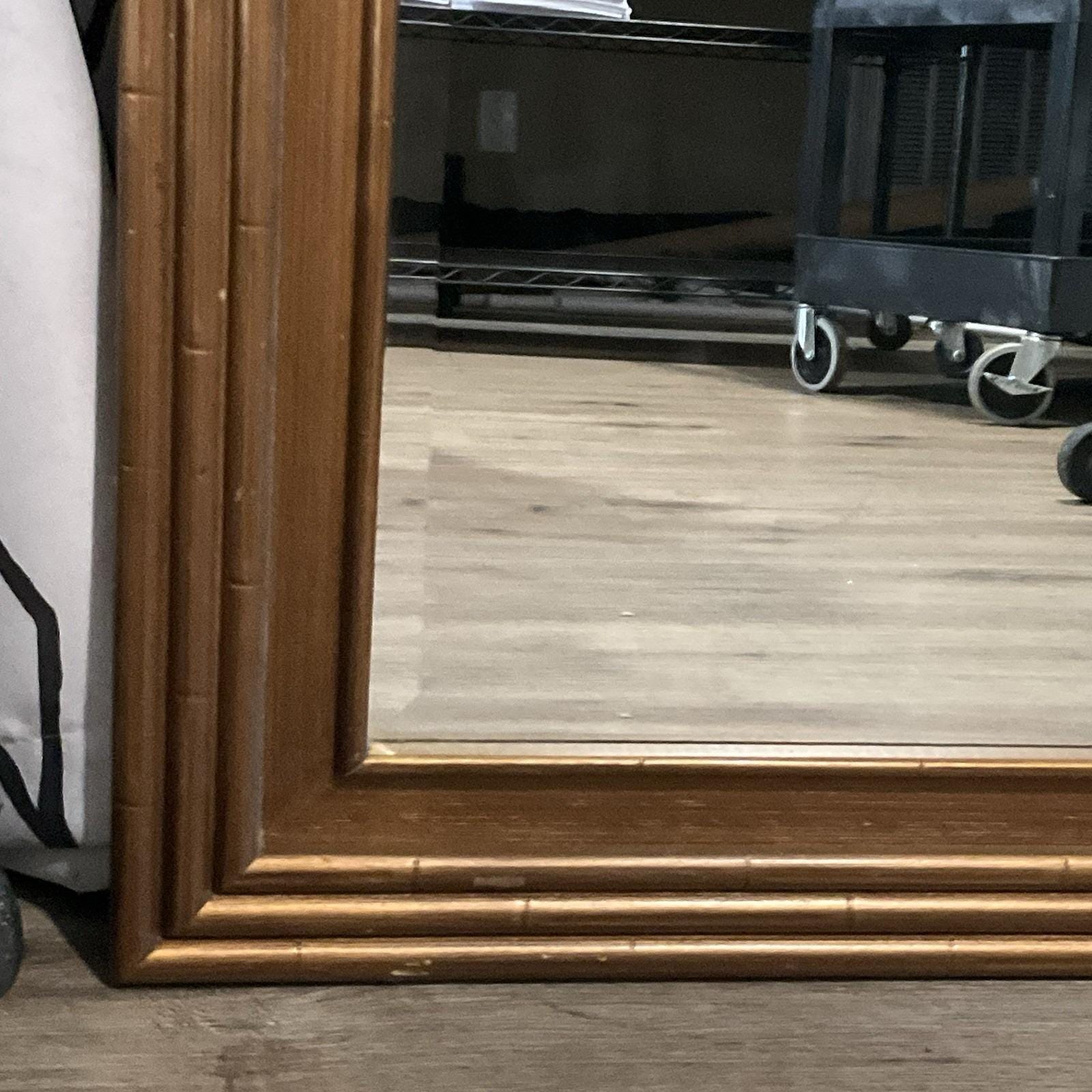 Vintage Oblong Wall Mirror J.A Olson Company Permaflect Faux