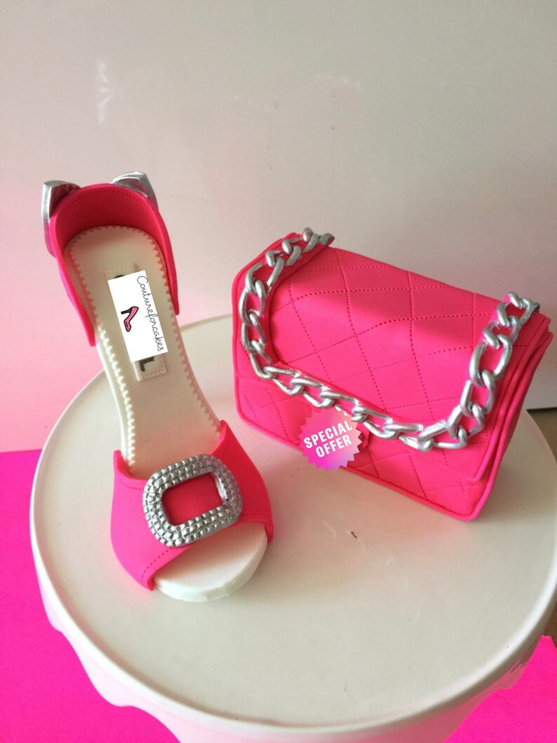 Fondant Shoe and Bag Cake Topper Fashion Decorations. Sale Etsy