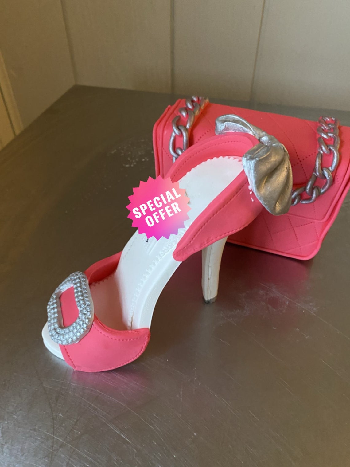 Fondant Shoe and Bag Cake Topper Fashion Decorations. Sale Etsy